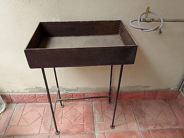 Manqallar, qrillər, barbekyu: Metall manqal/şamdan qril - Material: qalın metaldan hazırlanmış — 2