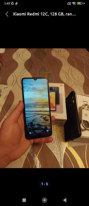 Xiaomi: Xiaomi Redmi 12C, 128 ГБ, цвет - Черный, 
 Гарантия, Отпечаток пальца, Две SIM карты
