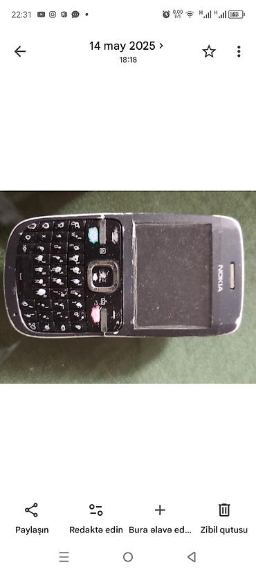 nokia 61: Nokia C3, < 2 GB Memory Capacity, rəng - Qızılı, Düyməli — 1
