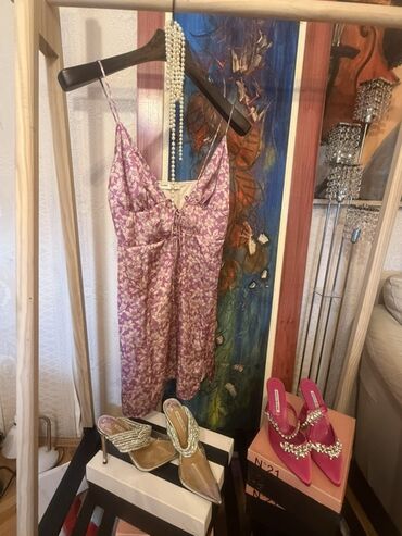 Haljine: PULL&BEAR XL, bоја - Ljubičasta, Na bretele — 1