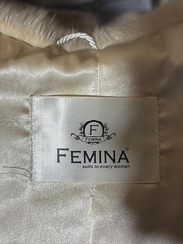 Kürklər: Femina qadın xəz palto - Brend: FEMINA (daxili atlas astar üzərində — 3
