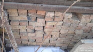 бышкан кирпич: Тешиктерсиз, Бышкан кирпич, Half brick, 250x120x60, Колдонулган