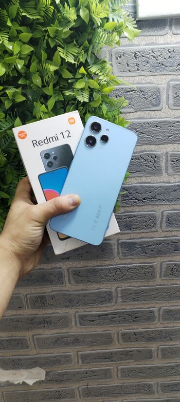 Çəngəllər: Redmi 12, 256 GB, rəng - Göy, Barmaq izi, Face ID