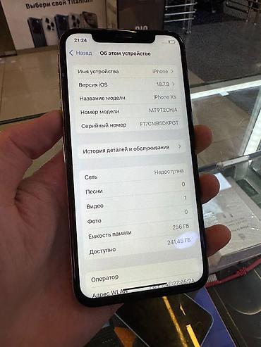 Apple iPhone: IPhone Xs, Б/у, 256 ГБ, Серебристый, Зарядное устройство, Защитное стекло, В рассрочку, 100 % — 4