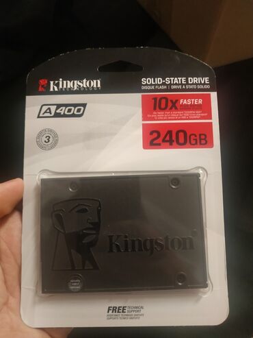 ssd ������ ���������������� 1 9 ���� в Кыргызстан | Жесткие диски, переносные винчестеры: SSD kingston 240gb A400 б/у