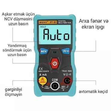 multimetir: Yeni nəsil multimetr 
Çox rahat elektron çihaz
Avto idarə etmə