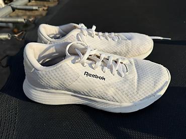 reebok кеды: Кроссовки Reebok, белые - Лёгкая дышащая сетчатая верхняя часть для — 1