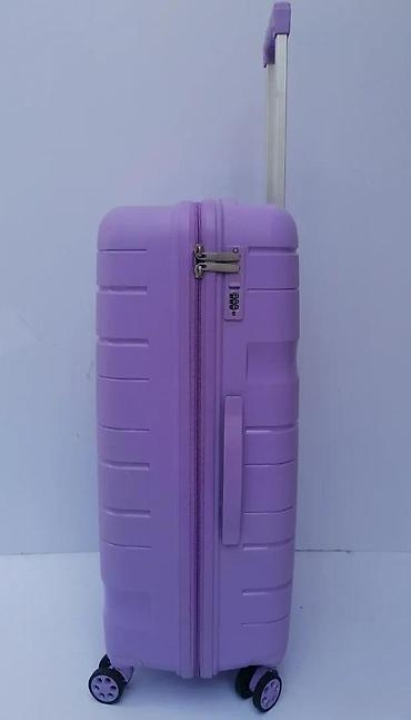 Putni koferi i torbe: Tvrdi kofer na točkiće – ljubičasti - Materijal: čvrsta ABS/plastična — 10