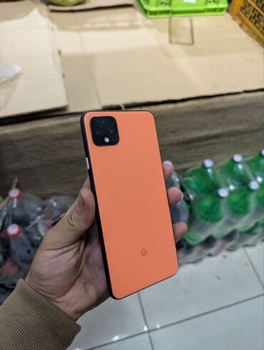 телефоны кнопачные: Google Pixel 4 XL, 128 ГБ, цвет - Оранжевый, 1 SIM, eSIM