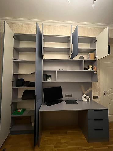 ofis mebelleri kreditle: Modul iş və saxlama dəsti – iş masası + dolab sistemi - Kompozisiya — 2