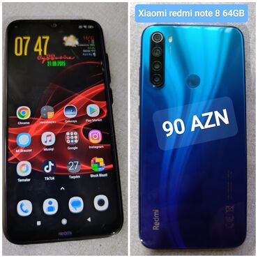 modem tp link 1 antena: Redmi Note 8, 64 GB, rəng - Göy, İki sim kartlı