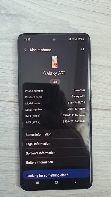 phone 6: Samsung Galaxy A71, 128 GB, rəng - Qara, İki sim kartlı — 3