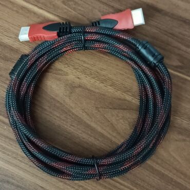 internet kabel cat6: Tip HDMI Kabel 4K Kabelin uzunluğu 3metir Rəng qara/qrmızı Təyinat