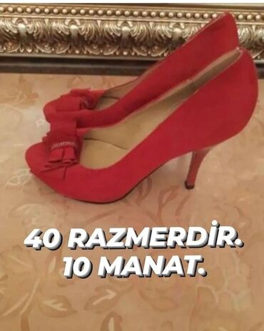 viva ayaqqabi instagram: Tuflilər, Ölçü: 40, rəng - Qırmızı, İşlənmiş