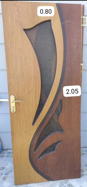 двери бу: Taxta Otaq qapısı 80x205 sm, İşlənmiş