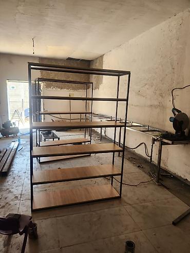 Salon, tibbi mebel: Metall çərçivəli çoxsəviyyəli raf sistemləri - Konstruksiya: Toz boya — 2