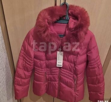 женские кофты для полных: Qadın qış gödəkçəsi - Rəng: tünd çəhrayı/mağenta - Model: qısa, balon
