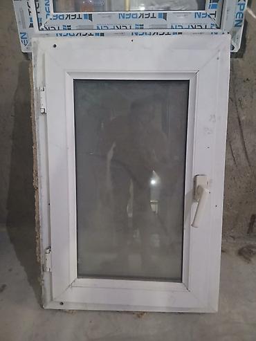 pilastik pəncərə: İşlənmiş İkiqat şüşə paketi Plastik pəncərə, Еni: 50 sm, Uzunluğu: 90 sm — 1