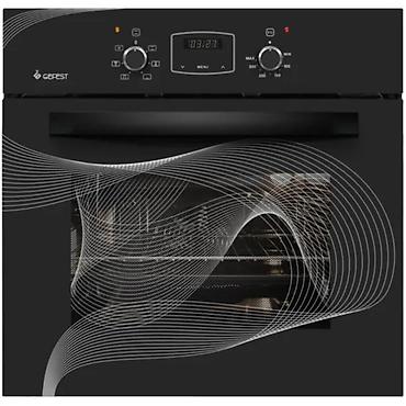 soba: GEFEST 622-02 K26 Quraşdırılan Elektrikli Soba — Qara Şüşə, Sensorlu — 1