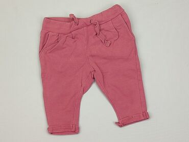 legginsy w róże: Spodnie dresowe, Cool Club, 0-3 m, stan - Dobry
