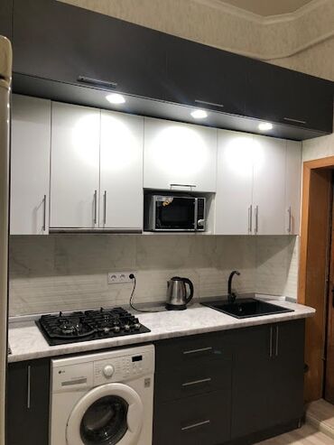 Sifarişlə mətbəx mebeli: Sifarişlə mətbəx dəsti, Özü çəkən petlələr, MDF, Kredit var, Pulsuz çatdırılma — 17