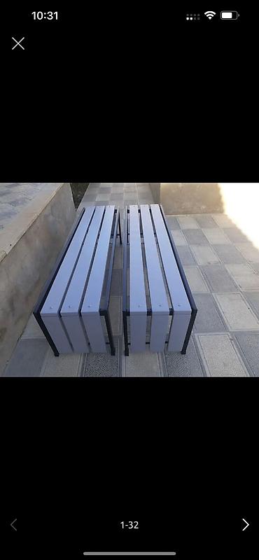 taxt 2 ci el: Məhsul: Açıq məkan üçün dekorativ skamya - Material: Qara rəngli — 6