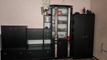 берекет гранд мебель: Гарнитур для зала, Б/у, Шкаф, Самовывоз, цвет - Черный