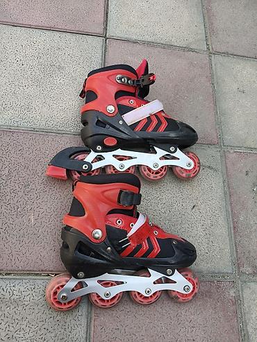 Roliklər: Uşaq üçün inline konkiseti (roller skates) - Rəng: qırmızı/qara - 4 — 1