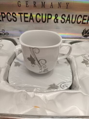 Termoqablar: Çay dəsti, rəng - Ağ, Farfor, Schafer, Türkiyə