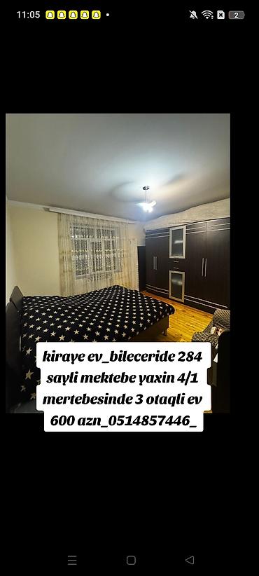 biləcəri mənzil: Kiraye ev_bileceride 284 sayli mektebe yaxin 4/1 mertebesinde 3 — 1