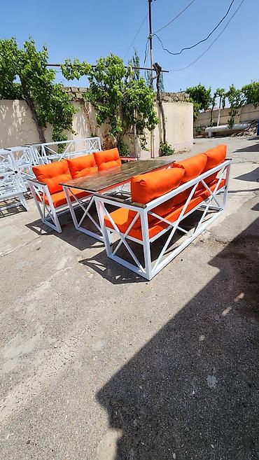 balkon masa: Açıq havaya uyğun bağ/terras mebel dəsti - Komplekt: 1 ədəd — 7