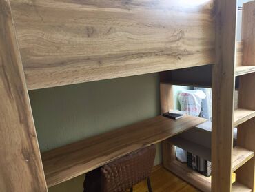 İkimərtəbəli uşaq çarpayıları: Oğlan və qız üçün, İşlənmiş, Çarpayı, Matrassız, MDF — 4