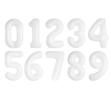 Воздушные шары и принадлежности: Фольгированные шары-цифры для оформления праздника ОПТОМ 50 СОМ В — 13