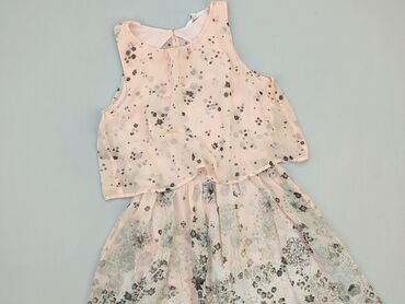 jeansy kwiaty: Dress, H&M, 11 years, 140-146 cm, condition - Very good