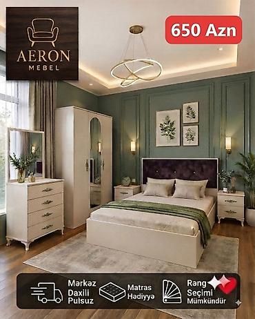 yataq mebeli 300: Yataq otağı dəsti – Aeron Mebel Qiymət: 650 AZN (şəkildə göstərildiyi — 1