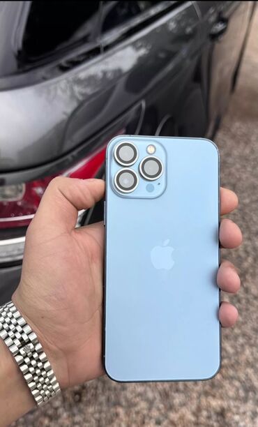 Apple iPhone: IPhone 13 Pro Max, 256 GB, Blue Titanium, Barmaq izi, Face ID