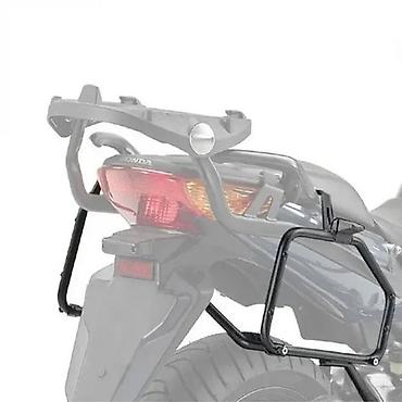 sadale: Nosač prtljaga za motocikl, izrađen od metala u crnoj boji. Dizajniran — 1
