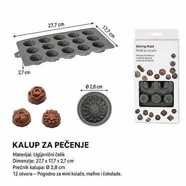 KMT Čokoladni silikonski kalup (kombinacija oblika cveća) – Kmt style