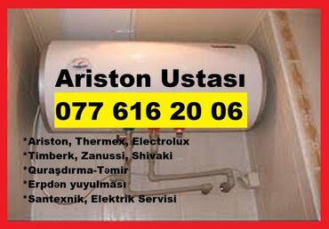 qizdirici krant: Ariston Ustası. Quraşdırma. Diaqnostika, Unvanda Təmir. Santexnik