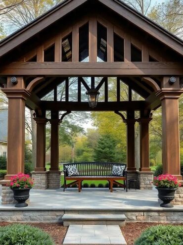 Digər bağ, çöl mebeli: Taxta bağ köşkü / açıq hava lounge pavilyonu - Dizayn: Müasir -da lalafo.az — 10 Digər bağ, çöl mebeli: Taxta bağ köşkü / açıq hava lounge pavilyonu - Dizayn: Müasir — 10