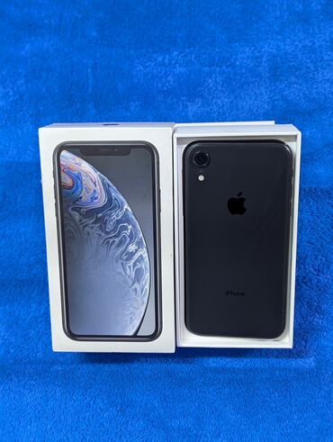 Apple iPhone: IPhone Xr, 64 ГБ, Черный, Коробка, Защитное стекло, Чехол, 74 %