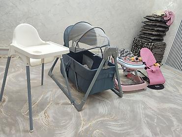 угль: Набор детских товаров для дома: - Качель-колыбель ING Baby с мягким — 3
