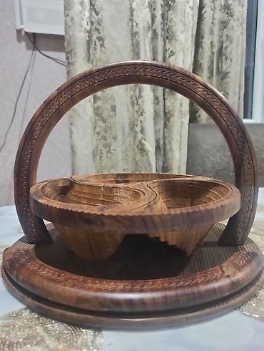 meyve blender: Ağacdan hazırlanmış Səbət (Əl işi) - Material: tamamilə bərk ağacdan — 4