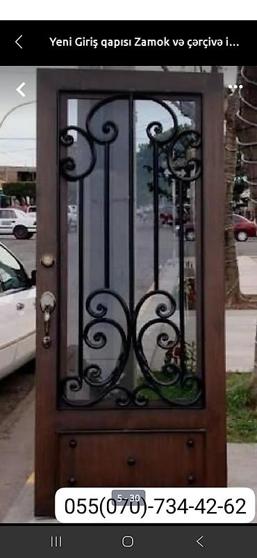 Giriş qapıları: Mənzil üçün Yeni Giriş qapısı Petlə ilə, Pulsuz quraşdırma, Ödənişli çatdırılma, Rayonlara çatdırılma, Ünvandan götürmə — 17