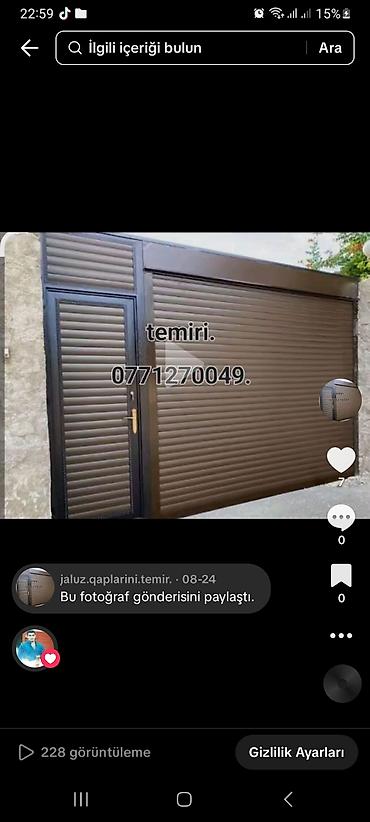 suseli seyf qapilar: Jalyuz qapıların təmiri xidməti - Avtomatik və mexaniki jalyuz qapı — 1