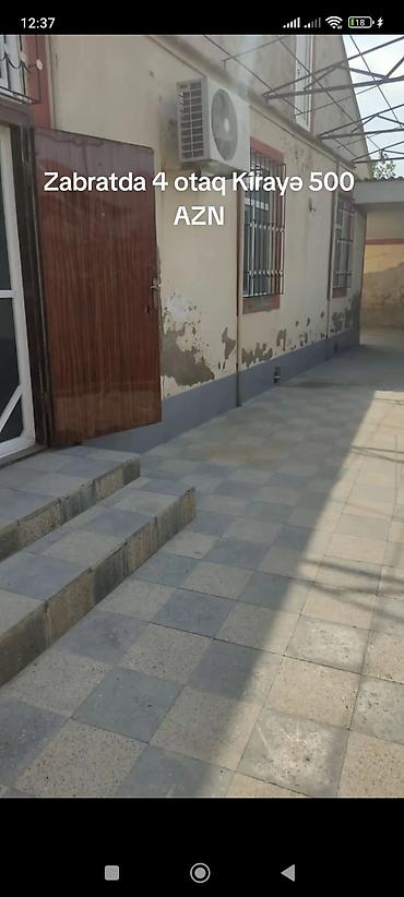 kiraye evl: Zabratda İstixanada Qapın Ağzına kimi asfalt 4 Otaqlı ev Kirayə — 1