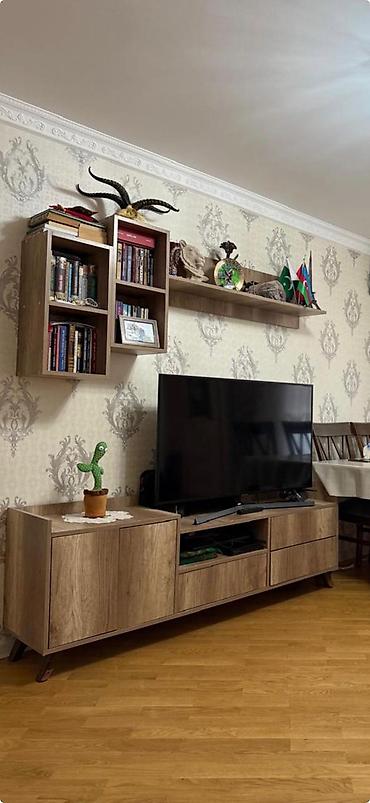 kitap rafı: TV stolüstü dəsti – skandinaviya üslubunda, ağac teksturalı Tərkib: - — 1
