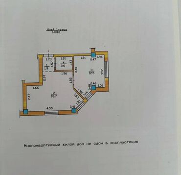 квартира 2 комната ош: 2 комнаты, 36 м², Индивидуалка, 1 этаж, Евроремонт