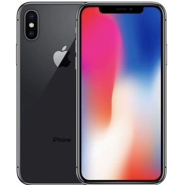 покупка продажа бу телефонов: IPhone X, Б/у, 256 ГБ, Черный, Зарядное устройство, Коробка, Чехол, 71 %