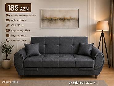 Divan-kravat, Yeni, Açılan, Bazalı, Vеlur parça, Rayonlara çatdırılma